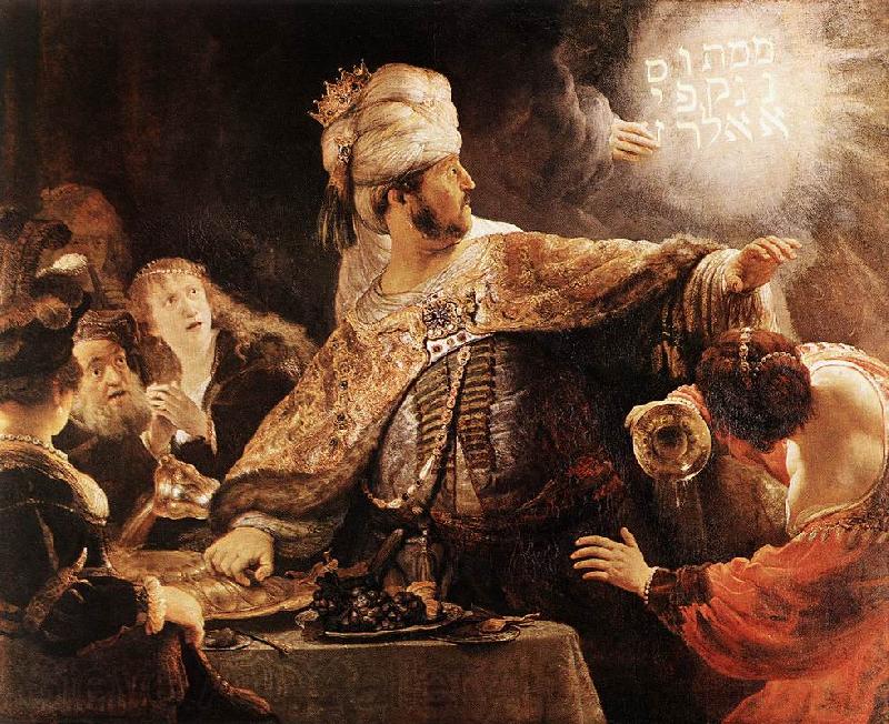 REMBRANDT Harmenszoon van Rijn Belshazzar's Feast Norge oil painting art
